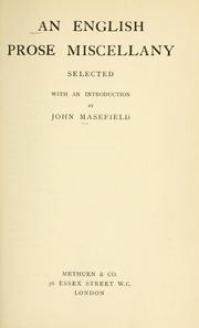 An English prose miscellany