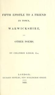 Fifth epistle to a friend in town, Warwickshire, and other poems