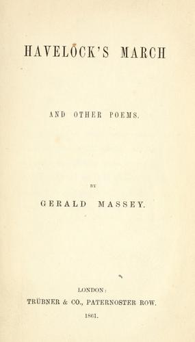Havelock's march and other poems
