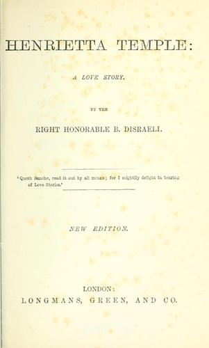 Henrietta Temple (A Love Story)