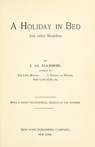 A holiday in bed, and other sketches