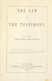 The law and the testimony