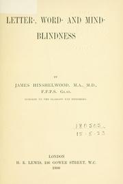 Letter - word - and mind-blindness