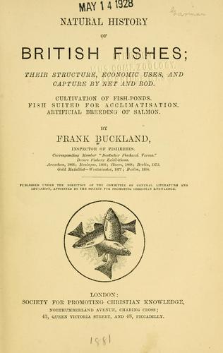 Natural History of British Fishes
