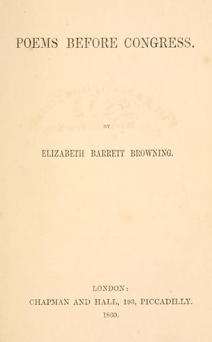 Poems before Congress