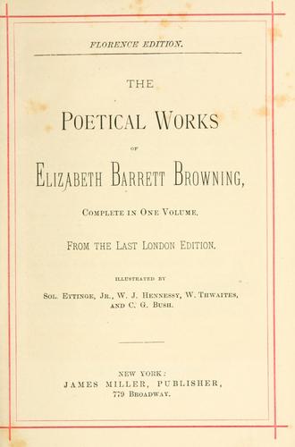 The poetical works of Elizabeth Barrett Browning complete in one volume