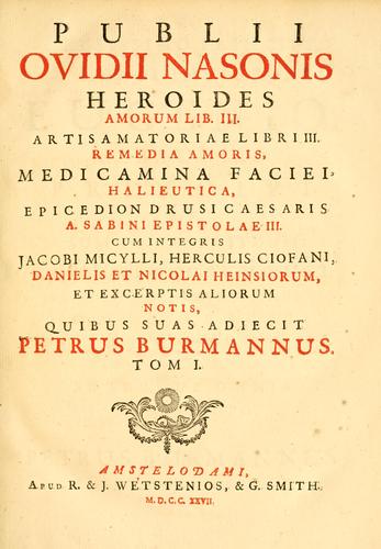 Publii Ovidii Nasonis Opera omnia