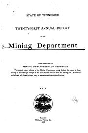 Annual Report of the Mining Department