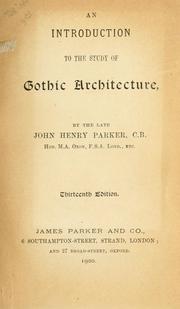 An introduction to the study of Gothic architecture