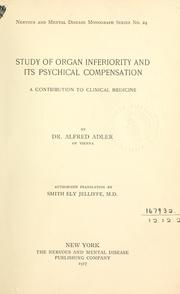 Study of organ inferiority and its psychical compensation