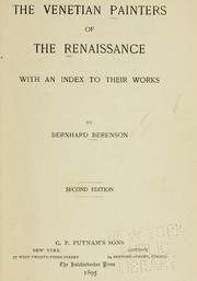 The Venetian painters of the renaissance