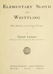 Elementary sloyd and whittling