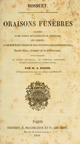 Oraisons funèbres