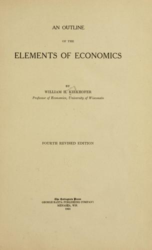 An outline of the elements of economics