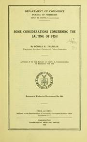 Some considerations concerning the salting of fish