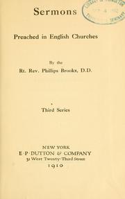 Sermons preached in English churches