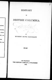 History of British Columbia, 1792-1887