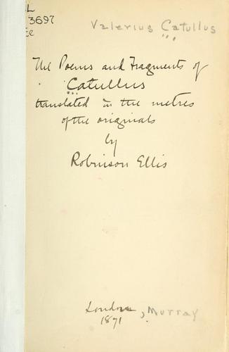 Poems and fragments