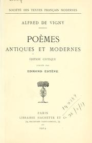 Poèmes antiques et modernes