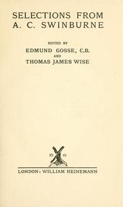 Selections from A. C. Swinburne