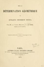 Sur la détermination géométrique de quelques infiniment petits