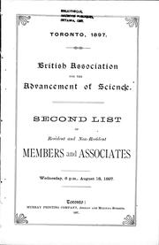 Second list of resident and non-resident members and associates
