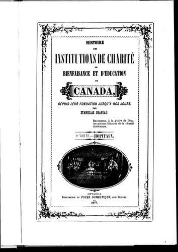 Histoire des institutions de charité de bienfaisance et d'éducation du Canada