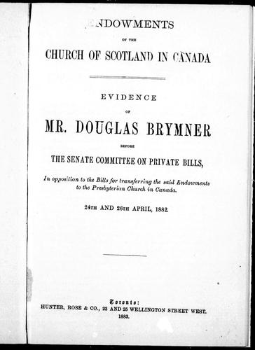 Endowments of the Church of Scotland in Canada