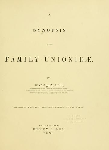 A synopsis of the family Unionidae