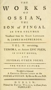 Temora, an ancient epic poem
