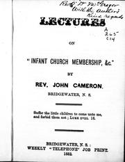 Lectures on "infant church membership, &c"