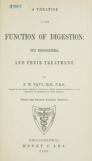 A treatise on the function of digestion
