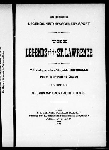 The legends of the St. Lawrence