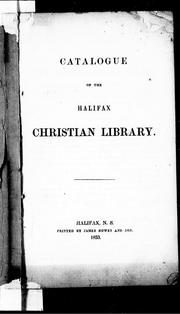 Catalogue of the Halifax Christian Library