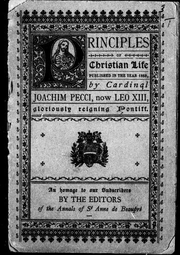 Principles of christian life