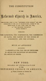 Constitution of the Reformed Church in America ..
