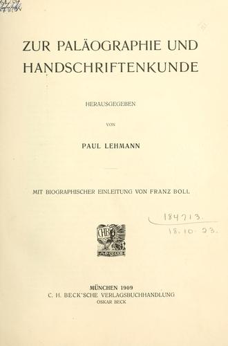 Vorlesungen und Abhandlungen