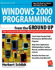 Windows 2000 programming from the ground up
