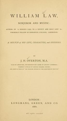 William Law, nonjuror and mystic