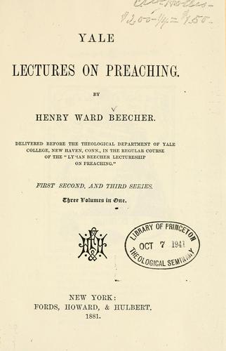 Yale lectures on preaching