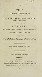 An inquiry into the consequences of neglecting to give the prayer book with the Bible