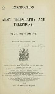 Instruction in army telegraphy and telephony
