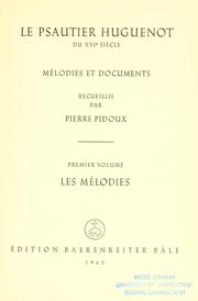 Le psautier huguenot du xvie siècle