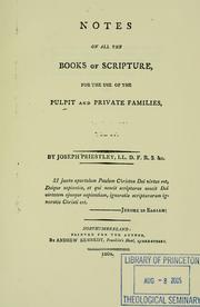Notes on all the books of Scripture