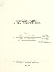 Studies on privatizing Fannie Mae and Freddie Mac