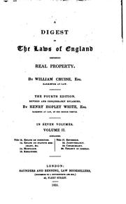 A digest of the laws of England respecting real property