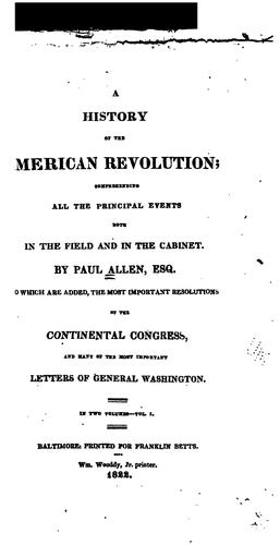 A history of the American Revolution