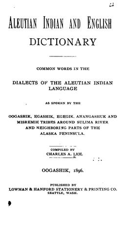 Aleutian Indian and English dictionary