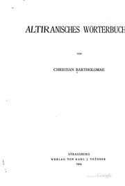 Altiranisches Wörterbuch