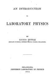 An introduction to laboratory physics